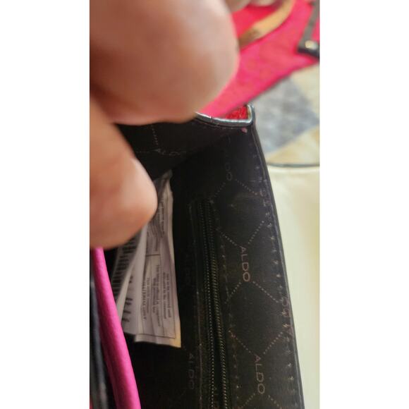 ALDO Colorblock Crossbody Purse –  Faux Leather with Gold Chain Strap - Picture 2 of 5